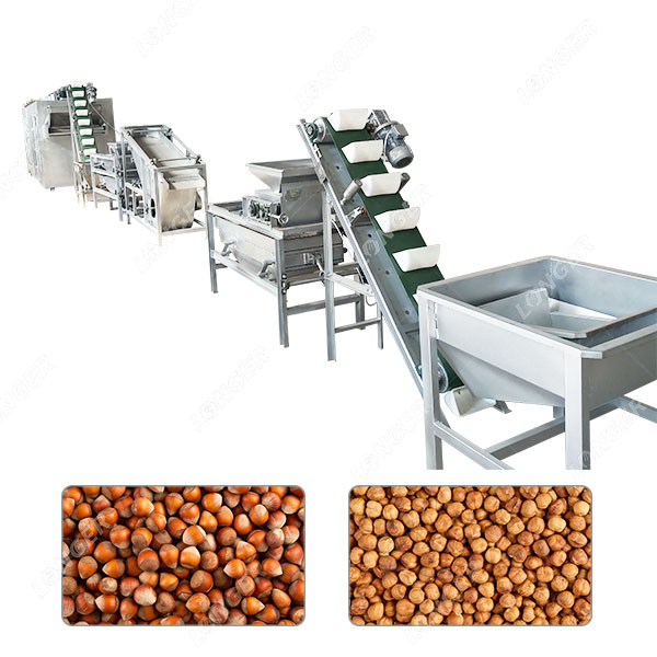 Mesin Pemecah dan Pemanggang Hazelnut