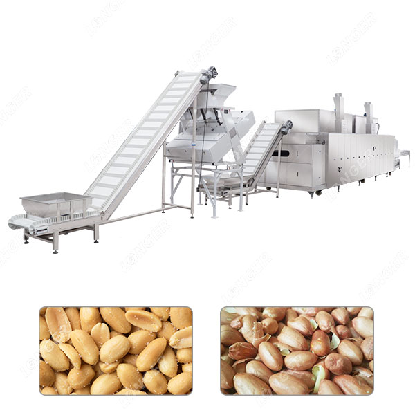 Jalur Pemanggangan Kacang Berkelanjutan 500-2000 KG/Jam