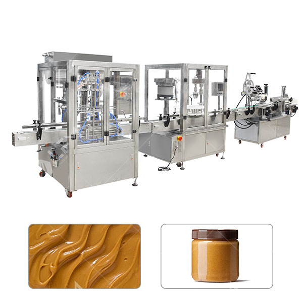 Lini Mesin Pengisian Selai Kacang Otomatis 2400 Botol/Jam